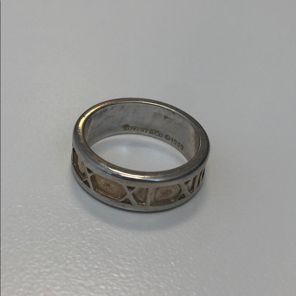 Tiffany & Co silver Atlas Ring Size 7.5